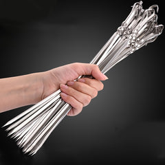 Stainless Steel BBQ Skewers for Outdoor Camping & BBQ