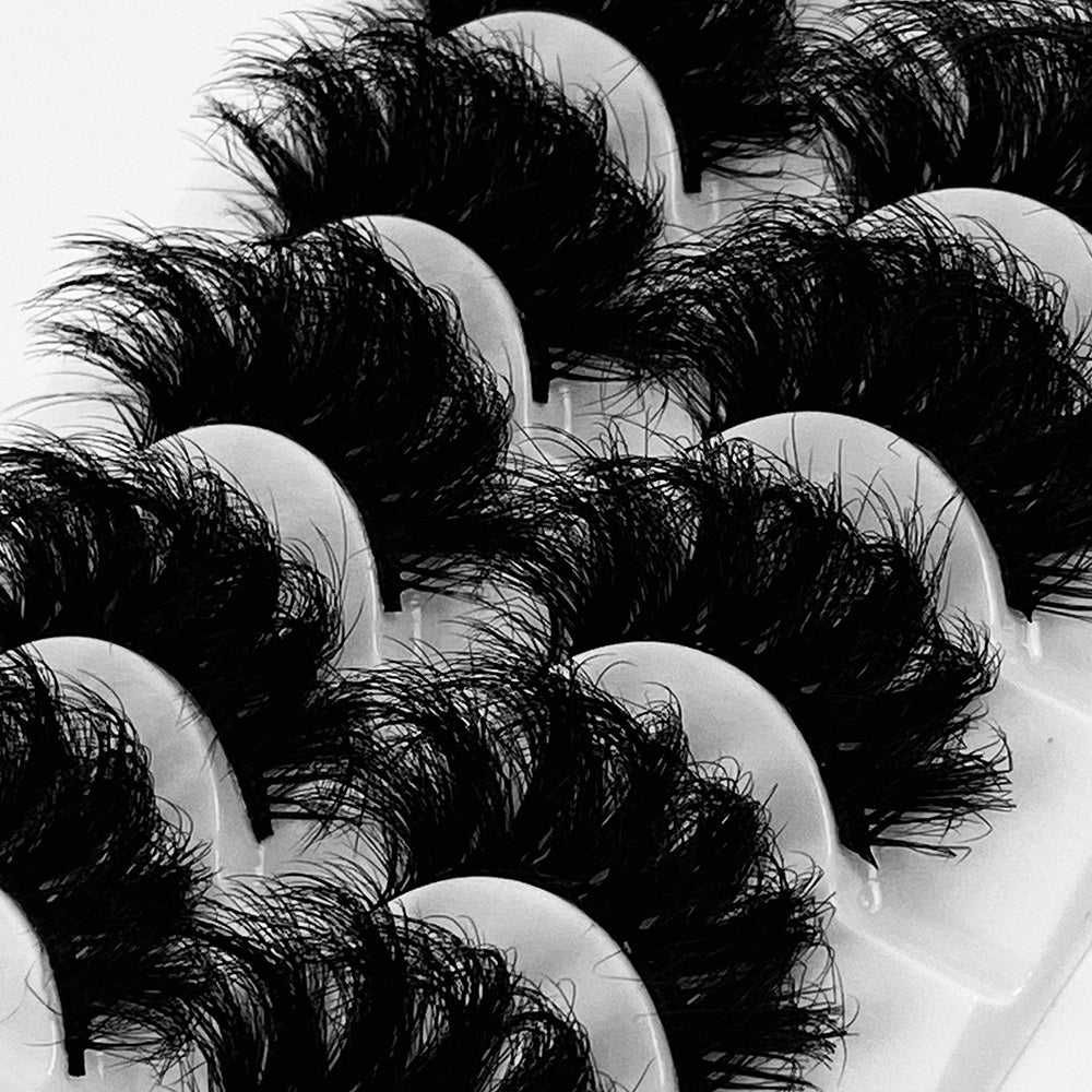 5 Pairs Faux Mink Eyelashes Long Lasting Fluffy Thick Long