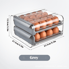 Egg Storage Box 32 Compartment Drawer Refrigerator Stackable Egg Tray