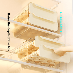 Egg Storage Box 32 Compartment Drawer Refrigerator Stackable Egg Tray