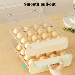Egg Storage Box 32 Compartment Drawer Refrigerator Stackable Egg Tray
