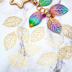 50pcs Metal Flower Frame Pendant Charm DIY UV Resin Necklace Jewelry