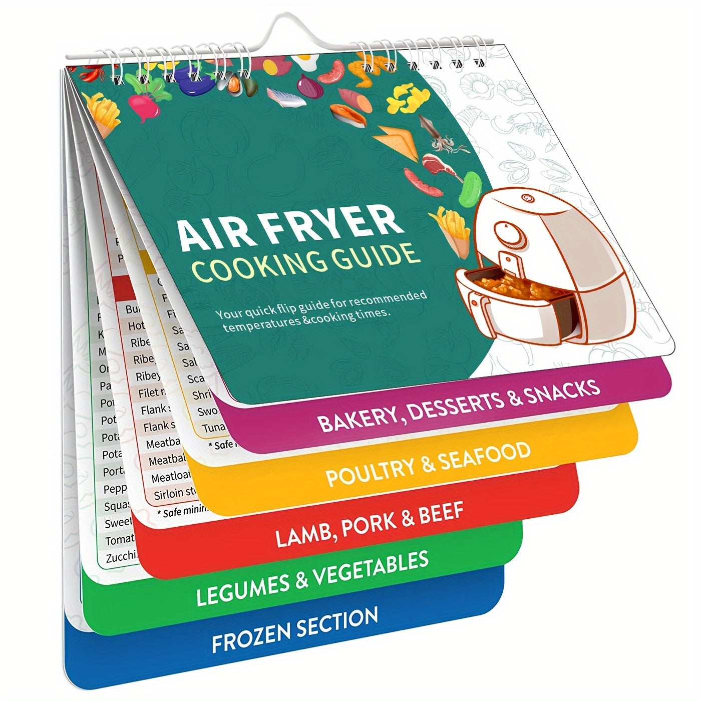 Air Fryer Cooking Guide Magnet & Booklet Combo Set