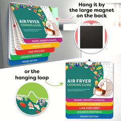 Air Fryer Cooking Guide Magnet & Booklet Combo Set