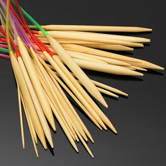 18pcs Multicolor Bamboo Circular Knitting Needles Crochet Hooks Set