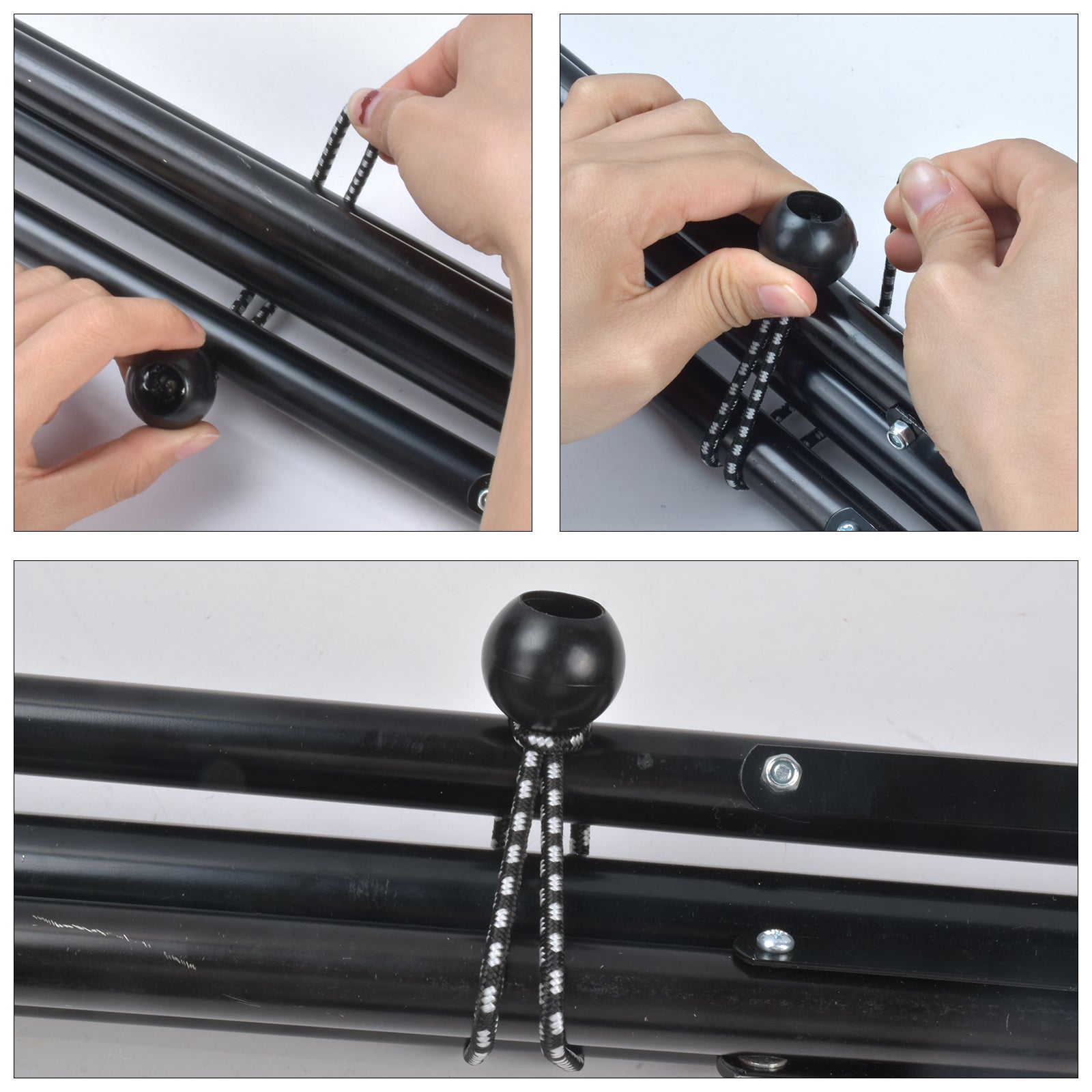 24pcs Tarp Clips Tent Clips Set With Ball Bungee Cords