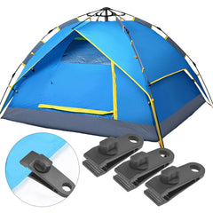 24pcs Tarp Clips Tent Clips Set With Ball Bungee Cords