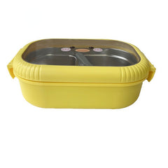 Yellow Duck Stainless Steel Lunch Box with 2 Compartments
