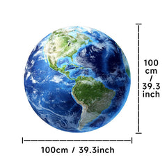 Thickened Faux Cashmere Rug Earth Shaped Round Rug