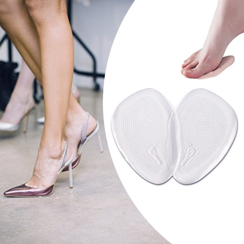 Heel & Forefoot Cushions Set - Transparent Silicone Gel Foot Care Protector