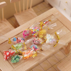 5pcs Mini Fruit Cake Foam Candy Bag for 1:6 Doll House Decoration