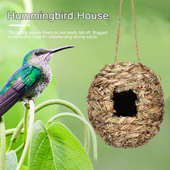 Hand Woven Humming Bird House Outdoor Hanging Birdhouse Nest Garden Yard Lawn
