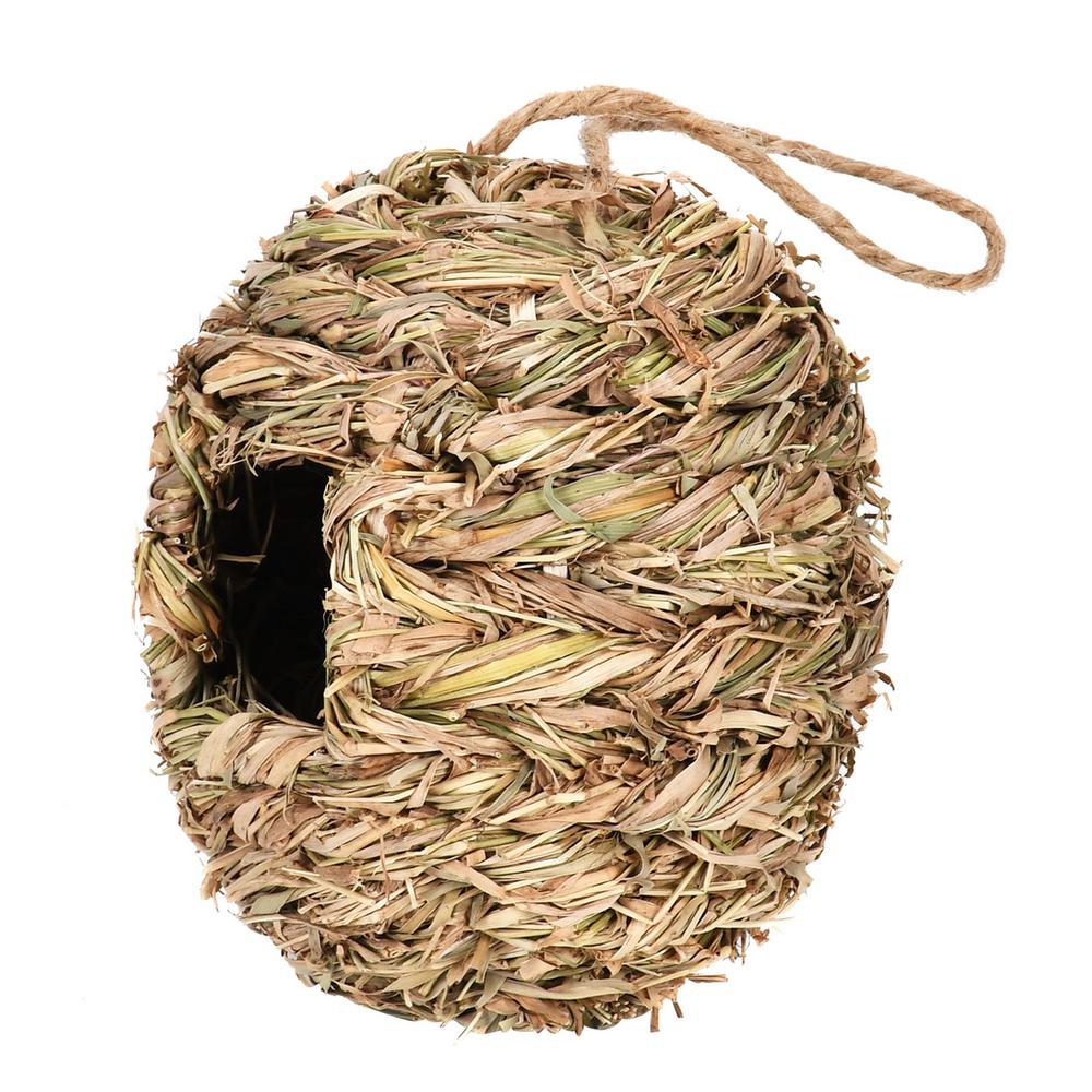 Hand Woven Humming Bird House Outdoor Hanging Birdhouse Nest Garden Yard Lawn