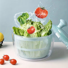 Salad Spinner Vegetable Basket Washer Dry Drain Rotary Handle Kitchen Stuff