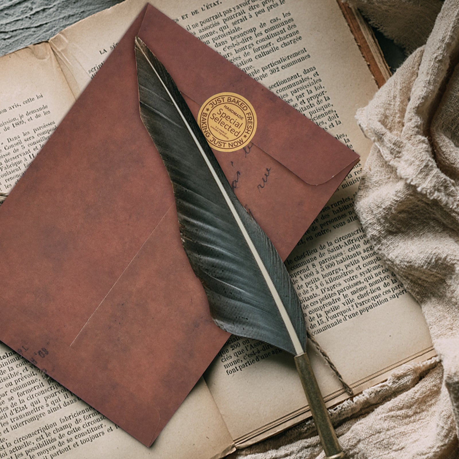 Vintage Letter Head & Envelopes Set, 32 Sheets A5 Lined