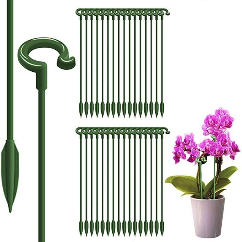 5pcs Plastic Plant Supports Stakes Flower Stand Sticks Garden Fixing Tool