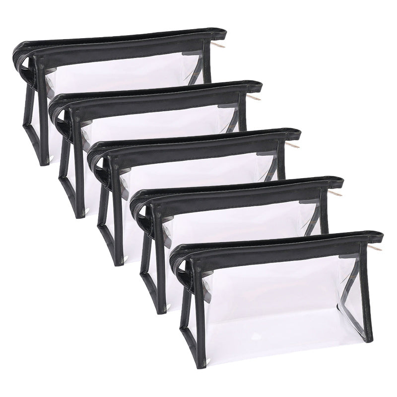 5pcs Clear Makeup Bag Zipper Cosmetic Pouch Travel Organizer Tool Pouch