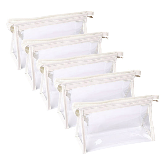 5pcs Clear Makeup Bag Zipper Cosmetic Pouch Travel Organizer Tool Pouch