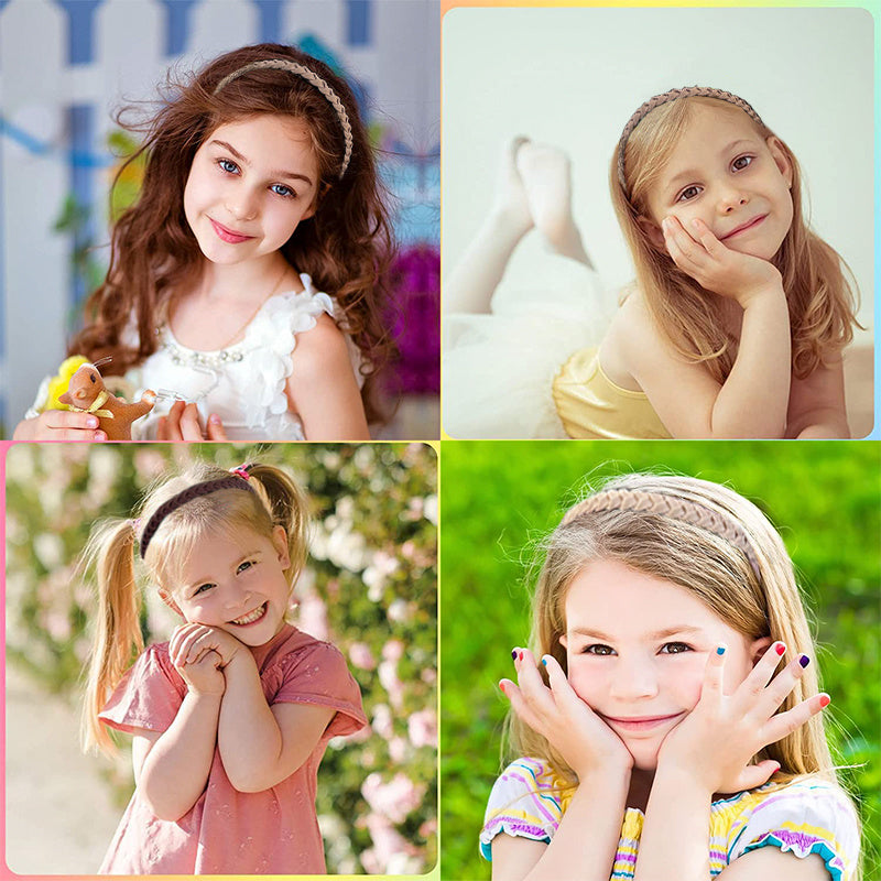 Baby Girls Braided Headbands Non-slip Hair Hoops Kids Hair Accessories