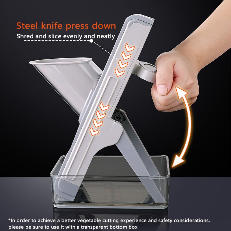 Multifunctional Mandoline Slicer Cutter Chopper Shredder Kitchen Gadget