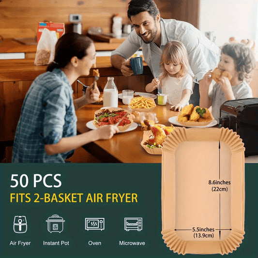 50-100 Disposable Air Fryer Liners Paper 13 X 21 - Oven Accessories