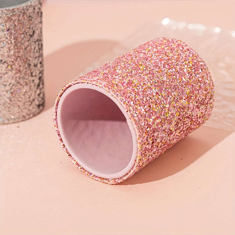 Glittery Makeup Brush Holder & Lid - Organize Your Makeup Brushes