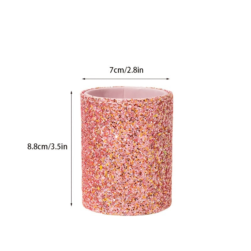 Glittery Makeup Brush Holder & Lid - Organize Your Makeup Brushes