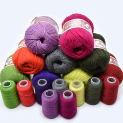 Hand Knitted Cashmere Yarn Anti Pilling Wool Middle Thick Crochet Yarn