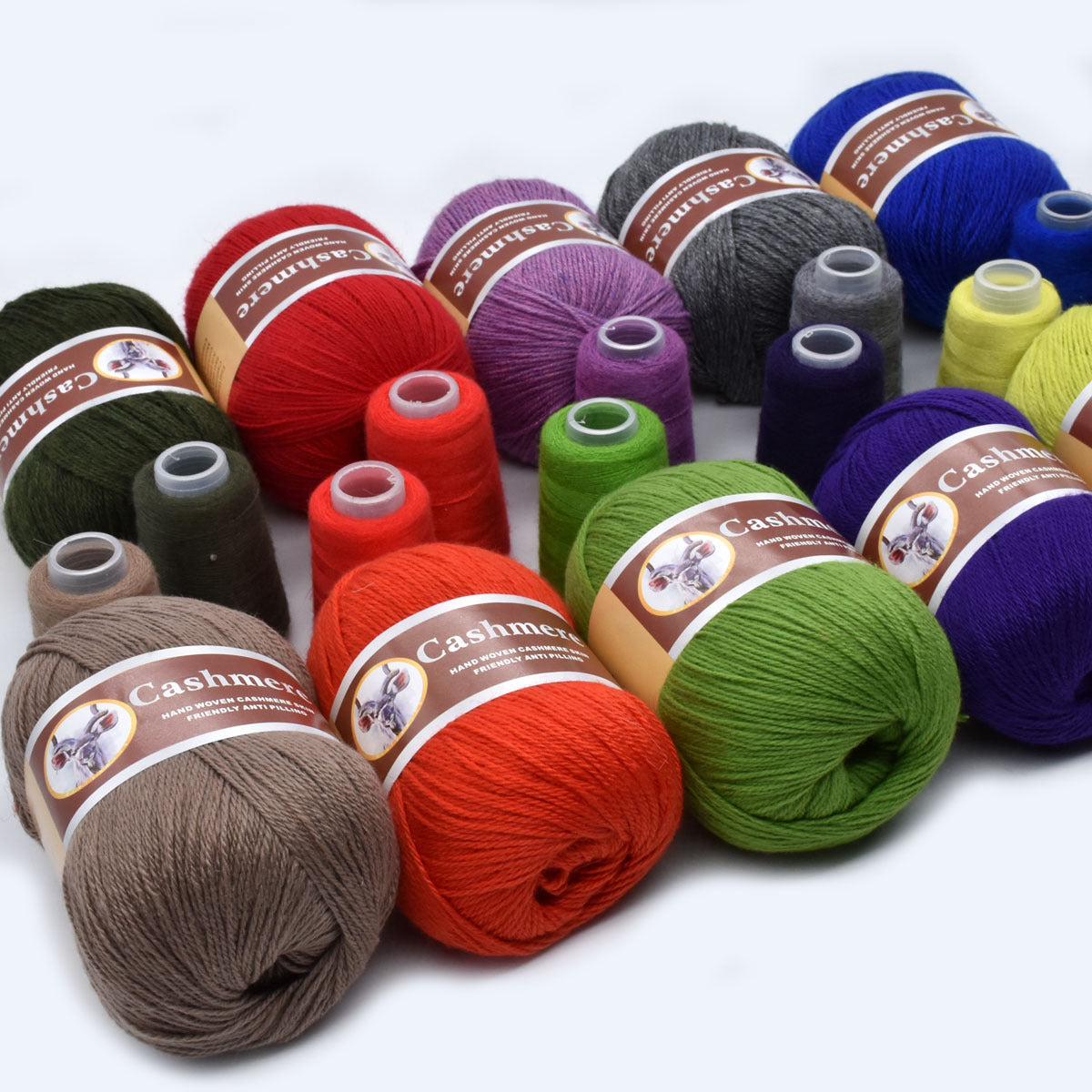 Hand Knitted Cashmere Yarn Anti Pilling Wool Middle Thick Crochet Yarn
