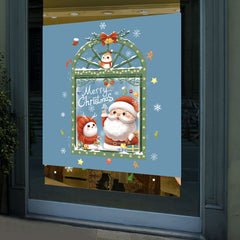 Christmas Window Wall Decal Snowflake Candy Old Man Gift PVC Wall Decal
