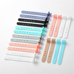 20pcs Silicone Cable Ties for Desk Organization