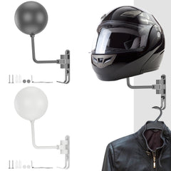 Motorcycle Helmet Wall Mount 180 Rotation Hanger Steel Rack Storage Hook