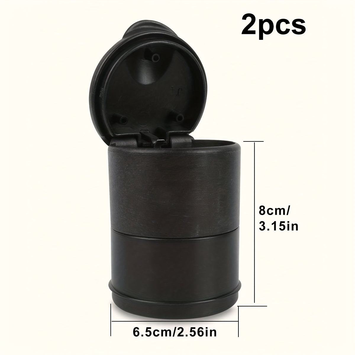 2pcs Plastic Car Ashtrays, Portable Auto Ashtrays