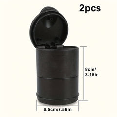 2pcs Plastic Car Ashtrays, Portable Auto Ashtrays