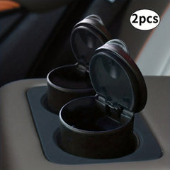 2pcs Plastic Car Ashtrays, Portable Auto Ashtrays