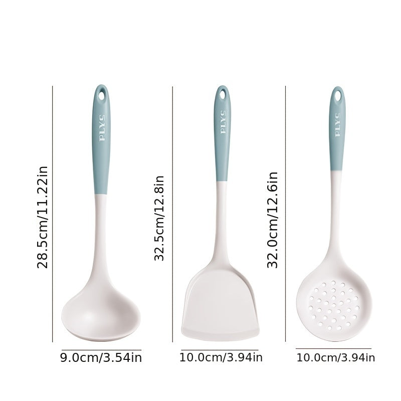 High Temp Resistant Silicone Utensil Set Rice Spoon Soup Spoon Colander Spatula