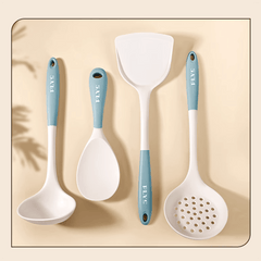High Temp Resistant Silicone Utensil Set Rice Spoon Soup Spoon Colander Spatula