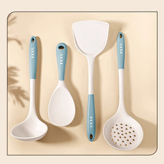 High Temp Resistant Silicone Utensil Set Rice Spoon Soup Spoon Colander Spatula