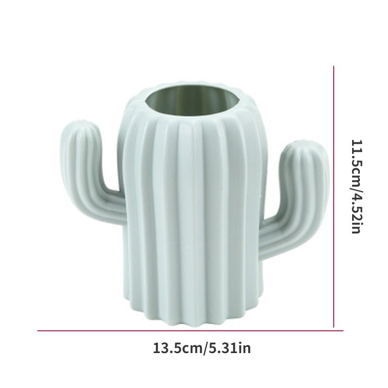 Cactus Pen Holder Desk Supplies Multifunctional Organizer