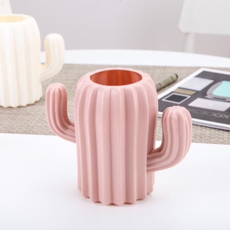 Cactus Pen Holder Desk Supplies Multifunctional Organizer