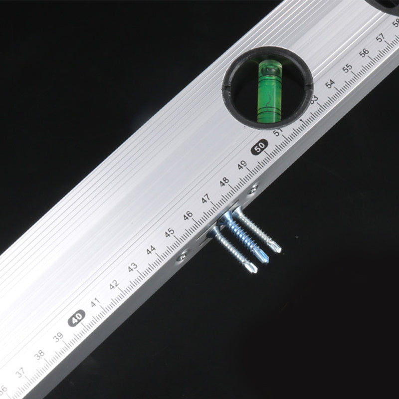 High Precision Magnetic Spirit Level Balance Horizontal Silver Ruler Bubbles