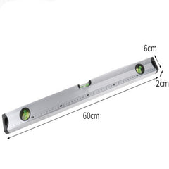 High Precision Magnetic Spirit Level Balance Horizontal Silver Ruler Bubbles