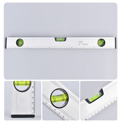 High Precision Magnetic Spirit Level Balance Horizontal Silver Ruler Bubbles