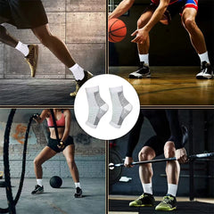Ankle Compression Socks for Running, Cycling - Soothes Neuropathy, Plantar Fasci