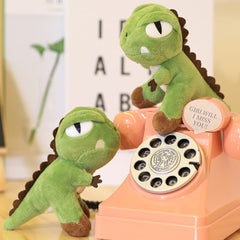 Dinosaur Sunflower Plush Brooch Chain Pin