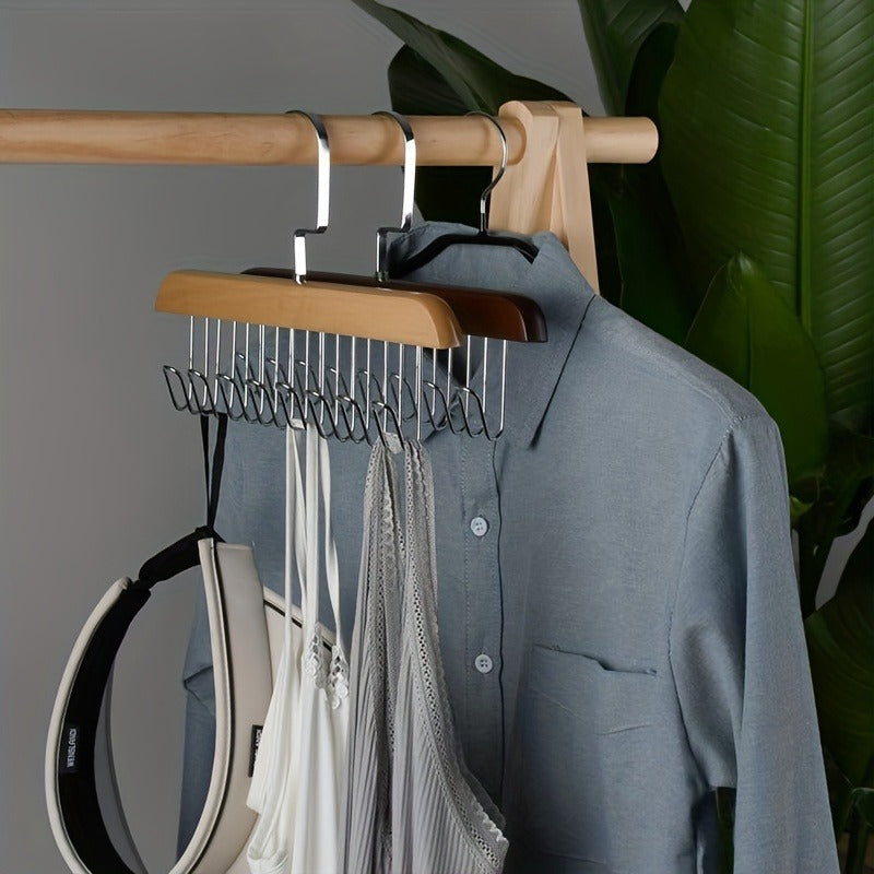 Wooden Clothes Hanger Underwear Storage Clothes Hook