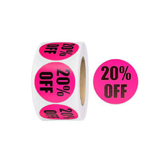 500pcs 10-60% Percent Sticker Roll, Adhesive Labels for Retail Store
