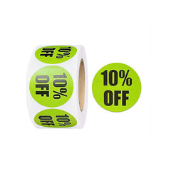 500pcs 10-60% Percent Sticker Roll, Adhesive Labels for Retail Store