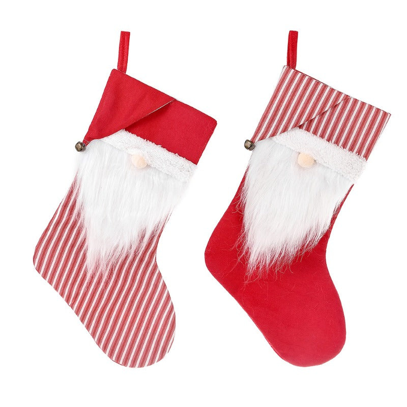 Striped Sock Christmas Stocking Hanging Decoration