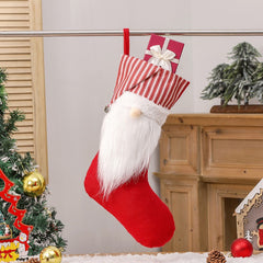 Striped Sock Christmas Stocking Hanging Decoration